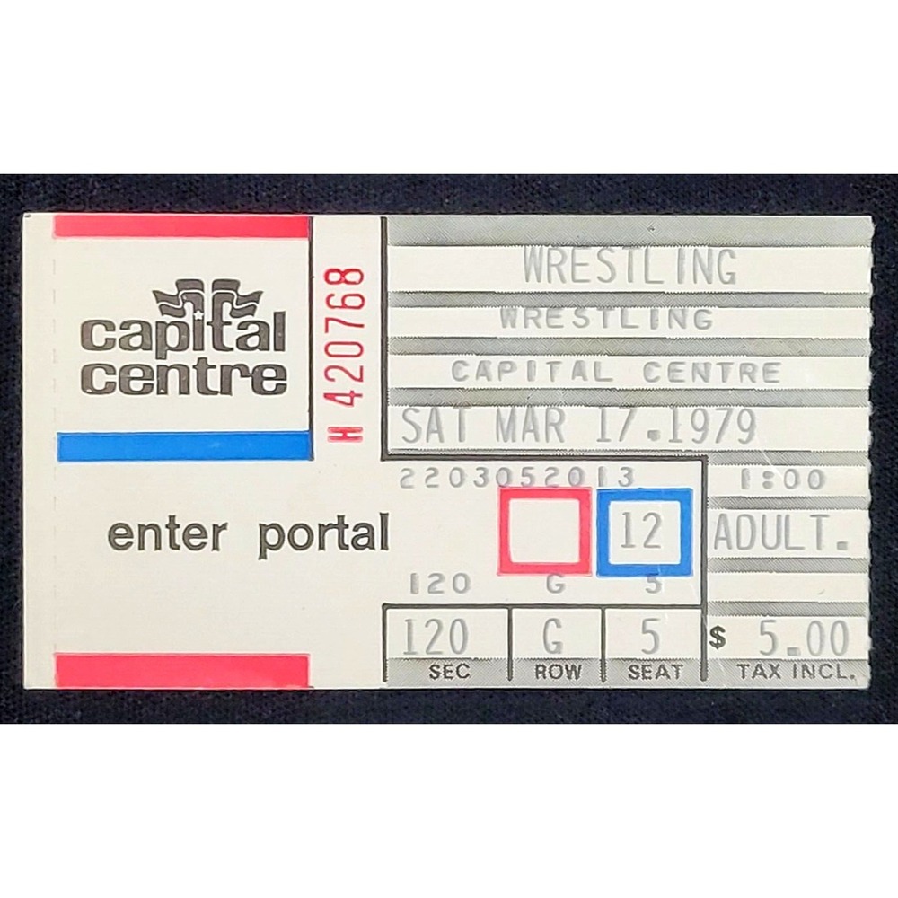 3/17/1979 WWWF TICKET STUB SUPERSTARS OF WRESTLING DUSTY RHODES VS ERNIE LADD